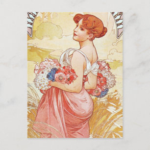 Floral Spring Goddess Postcard