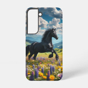Floral/spring horse/stallion  samsung galaxy case