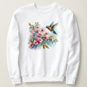 Floral/spring hummingbird artwork  sweatshirt