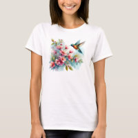 Floral/spring hummingbird artwork