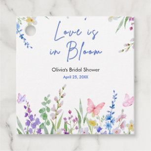 Floral Spring Love is in Bloom Bridal Shower Favour Tags