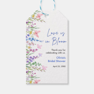 Floral Spring Love is in Bloom Bridal Shower Gift Tags