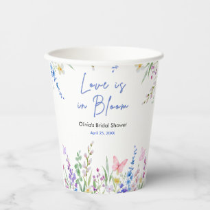 Floral Spring Love is in Bloom Bridal Shower Paper Cups
