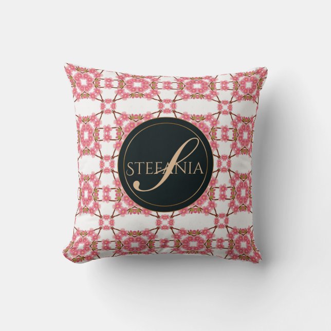 floral spring pattern cushion (Front)