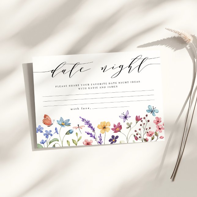 Floral Spring Summer Date Night Ideas Enclosure Card (Creator Uploaded)