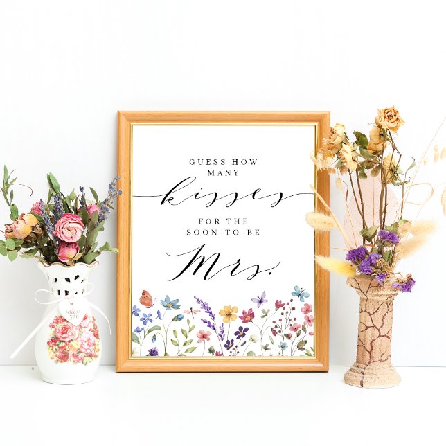 Floral Spring Summer Kisses Bridal Shower Game Poster (Creator Uploaded)