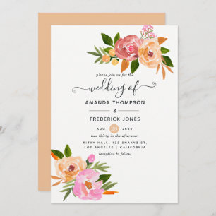 Floral Spring Wedding Invitation
