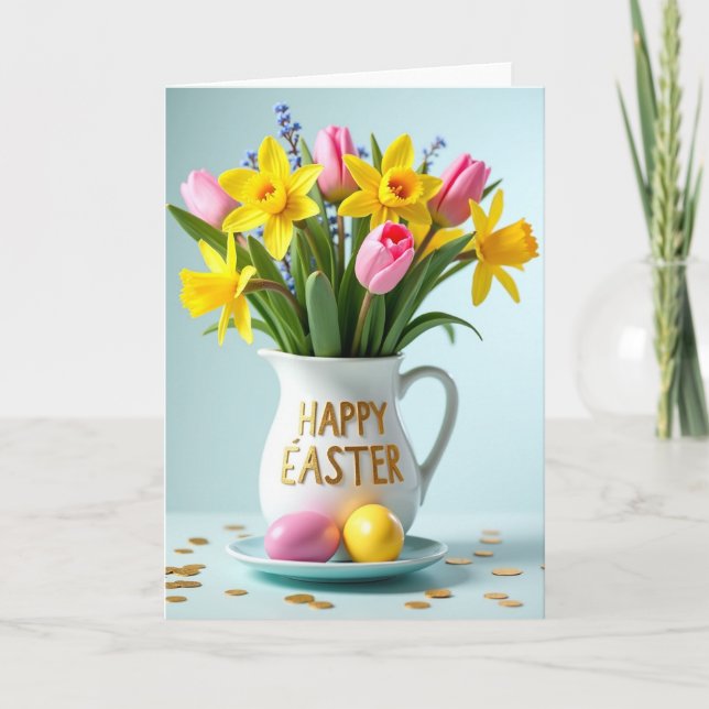 Floral Springtime Pitcher Card (Front)