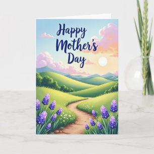 Floral Springtime Scene Card