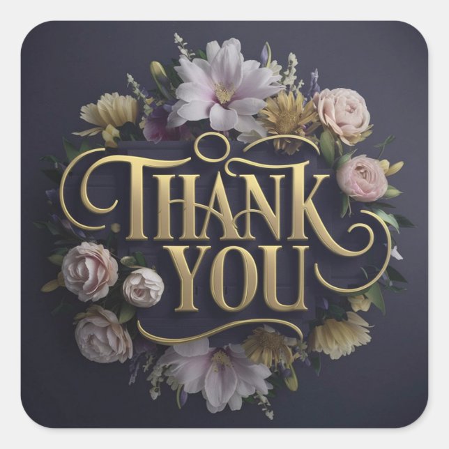 Floral Square Sticker (Front)