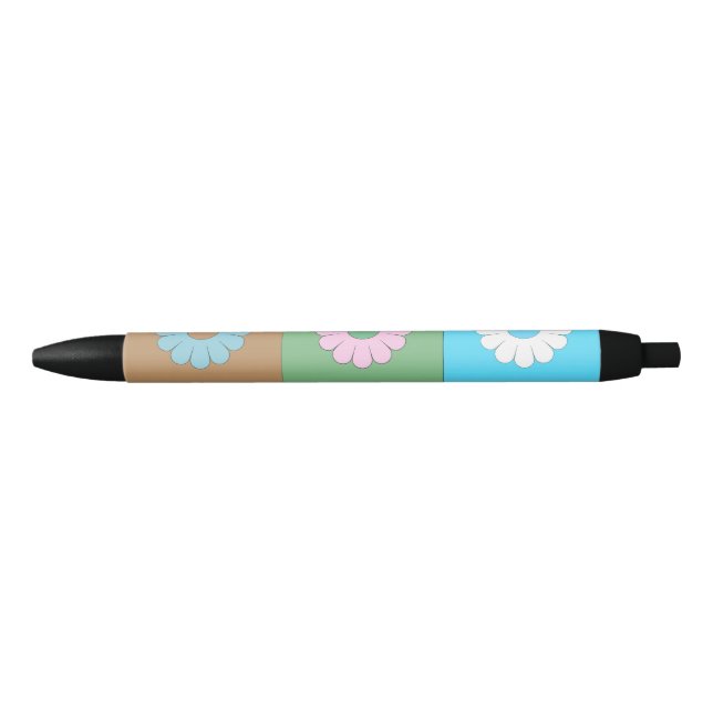 Floral squares pattern      black ink pen (Front)