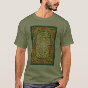 Floral Stained Glass Art Design T-Shirt