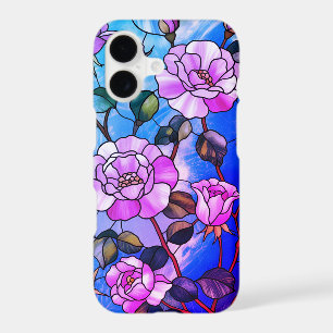 Floral Stained Glass Effect Pretty Girly Flower