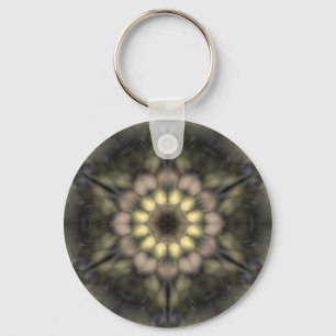 Floral Star of David Key Ring