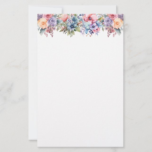 Floral Stationery Paper (Front)