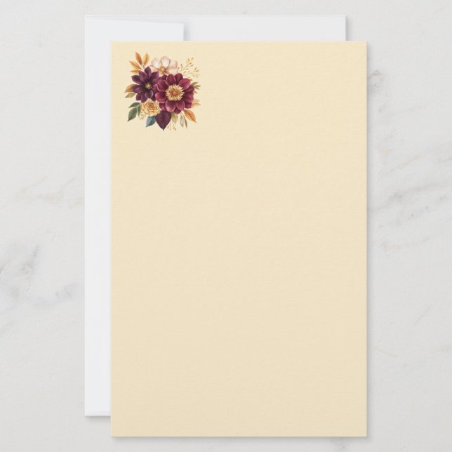 Floral Stationery Paper (Front)