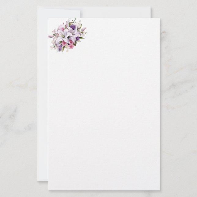 Floral Stationery Paper (Front)