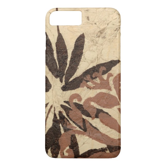 Floral Stencil Design with Tawny Leaves Case-Mate iPhone Case (Back)