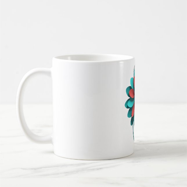 Floral Stethoscope Design – Unique Medical & Healt Coffee Mug (Left)