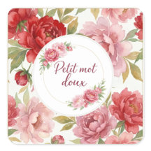 Floral Sticky Labels Petit Mot doux