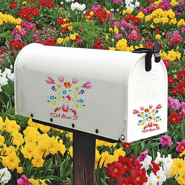 Floral stitch mailbox sticker (Creator Uploaded)