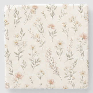 Floral Stone Coaster