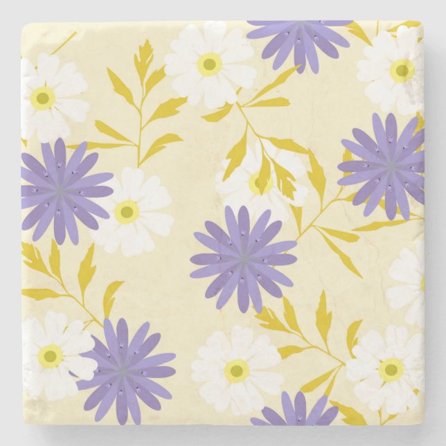 Floral Stone Coaster (Front)