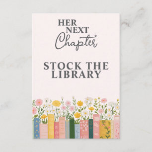 Floral Storybook Her Next Chapter Bridal Shower Enclosure Card