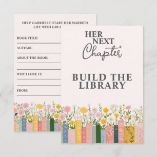 Floral Storybook Her Next Chapter Bridal Shower  Enclosure Card