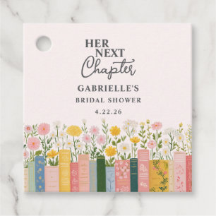 Floral Storybook Her Next Chapter Bridal Shower  Favour Tags