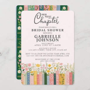 Floral Storybook Her Next Chapter Bridal Shower  Invitation