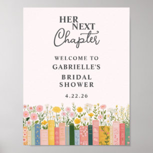 Floral Storybook Her Next Chapter Bridal Shower  Poster