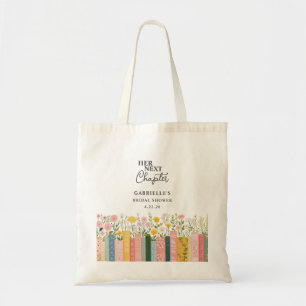 Floral Storybook Her Next Chapter Bridal Shower  Tote Bag