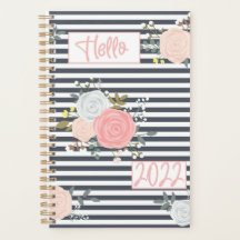 Floral Stripe Pretty 2022 Planner for Her