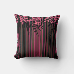 Floral, striped, retro cushion
