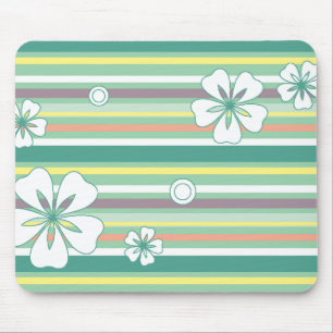 floral stripes_4 mouse mat