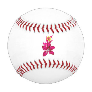 Floral Style, ArtyClick Crimson, Light Gold Baseball