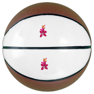Floral Style, ArtyClick Crimson, Light Gold Basketball