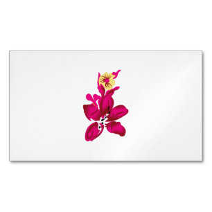 Floral Style, ArtyClick Crimson, Light Gold Magnetic Business Card