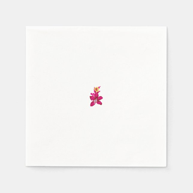 Floral Style, ArtyClick Crimson, Light Gold Napkin (Front)