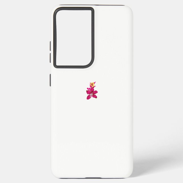 Floral Style, ArtyClick Crimson, Light Gold Samsung Galaxy S21 Ultra Case (Back)