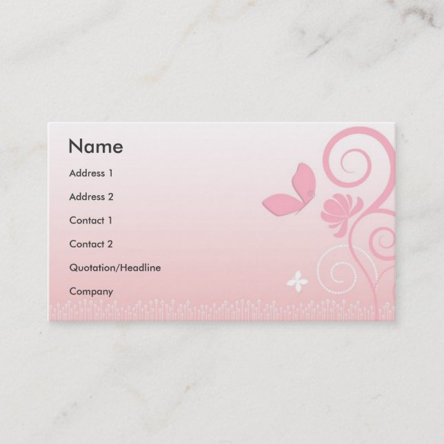 Floral Style Business Card (Front)