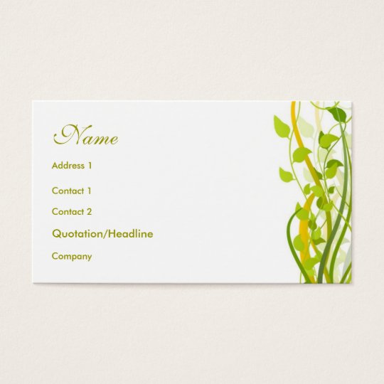 Floral Style Business Card