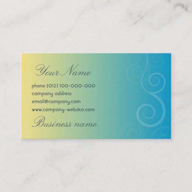 Floral Style Business Card (Front)