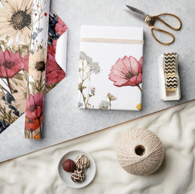 Floral Sublimation Wrapping Paper (Crafts)