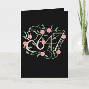 Floral Subtle Anti Trump 8647 86 47 Boho Card