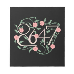 Floral Subtle Anti Trump 8647 86 47 Boho Notepad