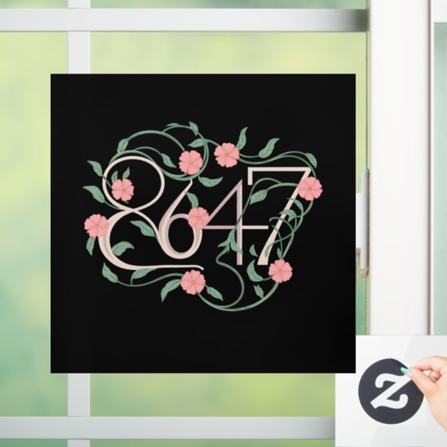 Floral Subtle Anti Trump 8647 86 47 Boho Window Cling (Home)