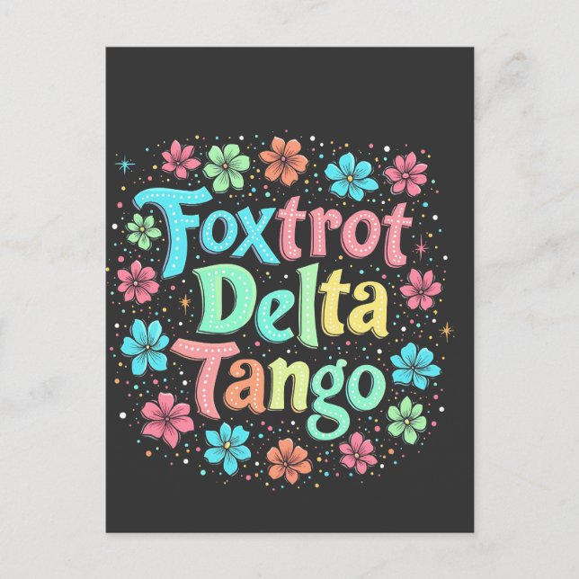 Floral Subtle Anti Trump 8647 Anti Maga  Announcement Postcard (Front)