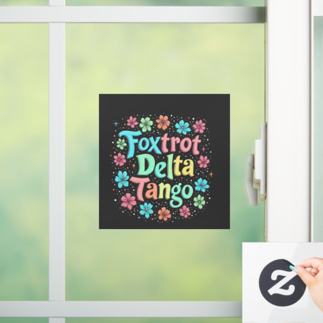 Floral Subtle Anti Trump 8647 Anti Maga  Window Cling (Home)